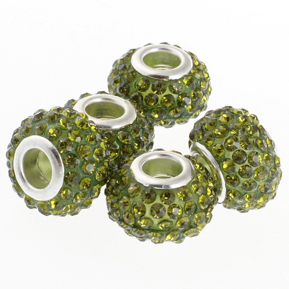9696 Big Hole Large Czech Crystal Charm Beads fit European Charm Bracelet